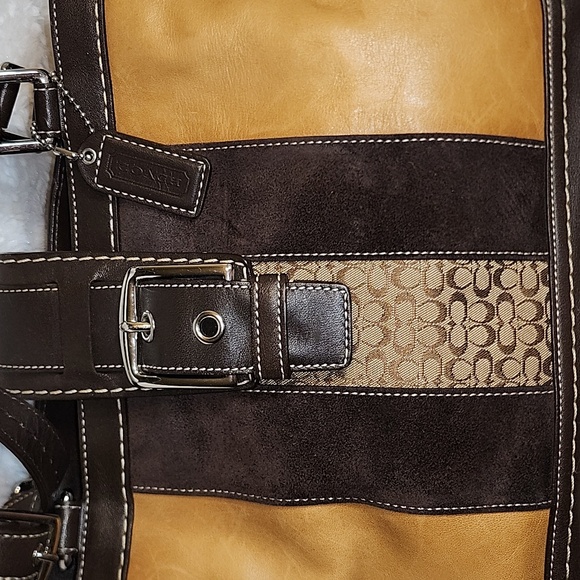 Coach Y2K Hobo  Espresso Brown Suede Leather  Shoulder Carryall  Bag Rare - Picture 12 of 16